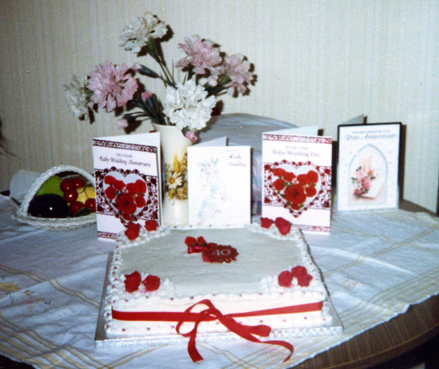 Fred and Daisy's 40th Wedding Anniversary